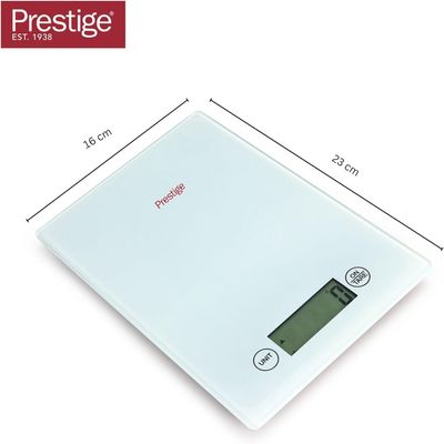 Prestige Digital Food Scale Multi-Functional Kitchen Scale and Baking Scale | Ultra Slim with Large LCD Display Premium Plastic and Glass Food Scales | 11lb/5kg with 0.1oz/1g, Green - PR81005