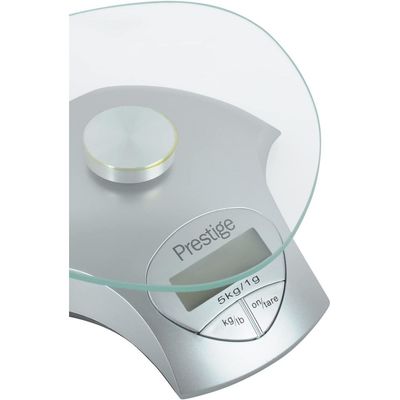 Prestige Digital Kitchen Scale | 5KG - Clear & Silver - PR8017