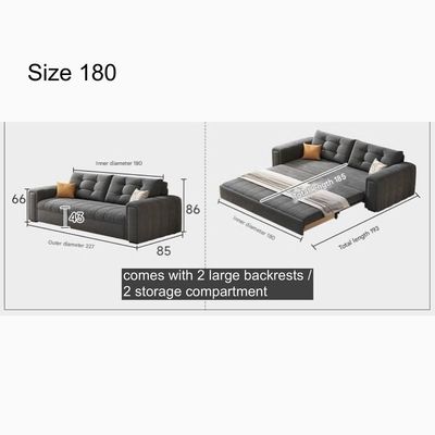 Beatrice Classic Sofa Bed, Grey