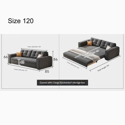 Beatrice Classic Sofa Bed, Grey