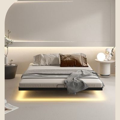 Floating Platform Style Bed Frame, black