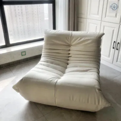 Caterpillar Accent Style Sofa, White