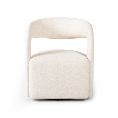 Hawkins Swivel Couch 360 Degrees Made With Fabric, Cream