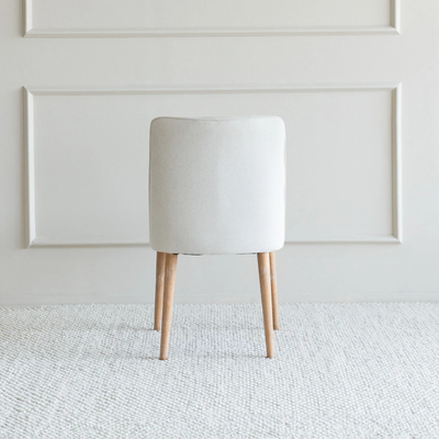 Classic Dining Chair Made Pine Wood, Beige