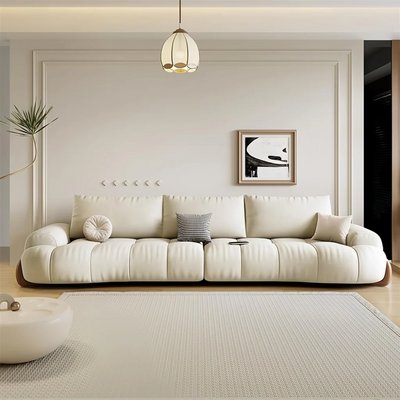 Philips Modern  Korean Puffy Style 5-Seater Sofa Set, Beige