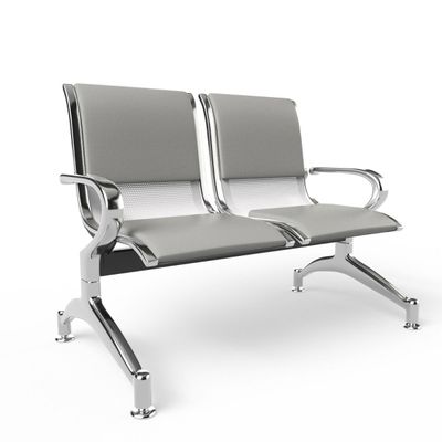 Mahmayi JX 2-Seater Outdoor Bench with Cushions, Seating with Anti Slip Rubber Pad, Ergonomic Design with Curved Armrest, Comfortable and Versatile for Office, Outdoor and Bank - Grey