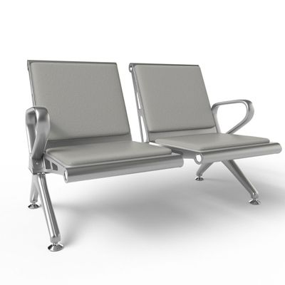 Mahmayi HF 2-Seater Outdoor Bench with Cushions, Seating with Anti Slip Rubber Pad, Ergonomic Design with Curved Armrest, Comfortable and Versatile for Office, Outdoor and Bank - Grey