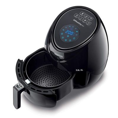 KENWOOD Digital Air Fryer XL 3.8L 1.7KG 1500W with Rapid Hot Air Circulation for Frying, Grilling, Broiling, Roasting, Baking and Toasting HFP30.000BK Black