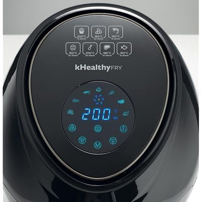 KENWOOD Digital Air Fryer XL 3.8L 1.7KG 1500W with Rapid Hot Air Circulation for Frying, Grilling, Broiling, Roasting, Baking and Toasting HFP30.000BK Black