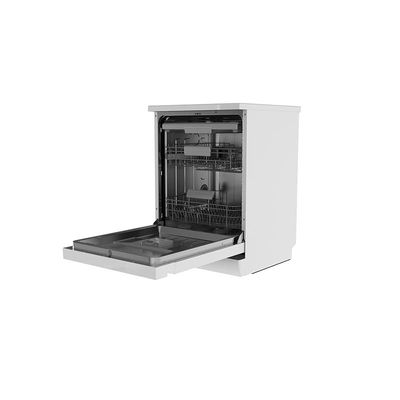 Midea Smart Freestanding Dishwasher, 14 Place Settings, 8 Programs, Wi-Fi, Delay Start &amp; Half Load Function, Silent &amp; High Energy Efficient, Rapid Wash, Child Lock, Self Cleaning White, WQP14-W7633CW