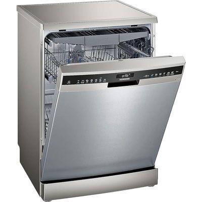 Siemens 60 cm Home Connect Freestanding Dishwasher With 13 Place Settings, German Engineered, Sn25Hi27mm, Silver"Min 1 year manufacturer warranty\