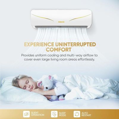 Nikai Split Air Conditioner 2 Ton, Energy Efficient Cooling with T3 Tropical Rotary Compressor, Turbo Mode with 4 Way Swing, 24000 BTU AC, Gold Fin, Ideal for Home &amp; Office NSAC24131N24/N25IN