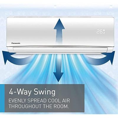 Panasonic, 1.5 Ton, Split Air Conditioner,CS/CU-UV18XKF-5, 18000 BTU, Turbo cooling, Auto restart, 4 Way swing, 10 Years Compressor Warranty