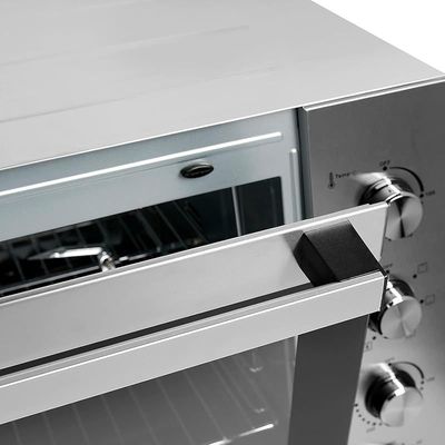 Super General 100 Liter Stainless Steel Electric Oven, Rotisserie-Grill, Convection-Oven, Thermostat, Timer, SGEO-101-TRC, Black/Silver, 76 x 50 x 47 cm, 1 Year Warranty