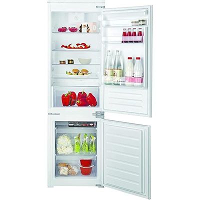 Ariston Built In Refrigerator 258 Liters, No Frost 2 Doors Fridge With Bottom Freezer &amp; Right Reversible Door Hinge, LED Interior Light, 7 Segments Electronic Control, Made In Italy White BCB7030FEX