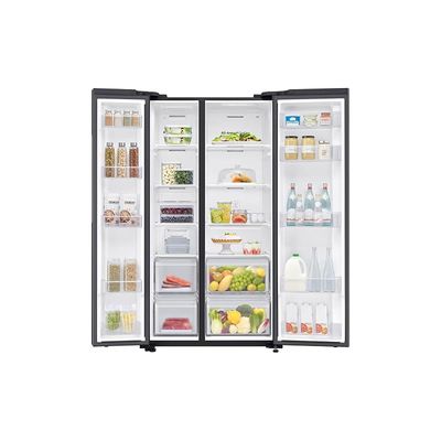 Samsung 680 Liters, Side By Side Refrigerator, RS62R5001B4/AE, Gentle Black Matt, SpaceMax Technology, 20 Year Warranty on Digital Inverter Compressor