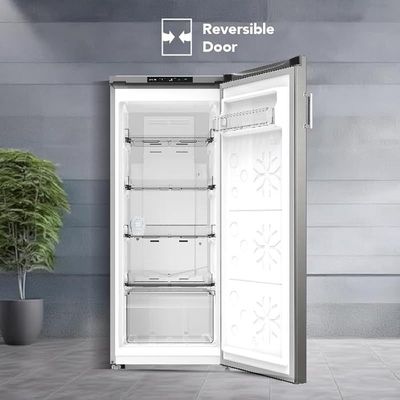 Super General 160 Liters gross SGUF201NFDCI upright freezer Inverter, No Frost, Ice Twist Maker, Reversible Door, 10 Years Inverter Warranty.