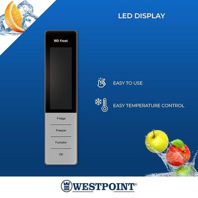 Westpoint 700 Liters Double Door Refrigerator, Frost Free, 2 Vegetable Drawers, Fresh Zone Compartment, Twister for Ice Cubes, One Year Warranty, Stainless Steel WNN-7023EIV