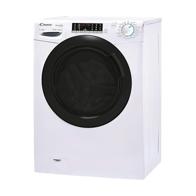Candy Washing Machine 9KG1400rpm White Black Smoky Door SmartPro Inverter Steam Function Mix Power System Class A 6 Digit Display Inverter Motor Model CSO496TWMBD-19 | 1 Year Warranty.