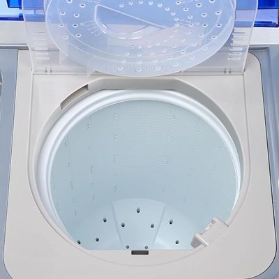 Haier 18kg Top Load Twin Tub Washing Machine Free Standing Air Dry Rat Guard Baseplate Magic Filter Color Blue White Model HWM215-1128S-N