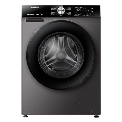 Hisense WF3S9043BT 3S Series 9 Kg Washing Machine with Inverter Motor, Smart WiFi, 1400 RPM, 15 Programs, Auto Wash, Titanium Grey
