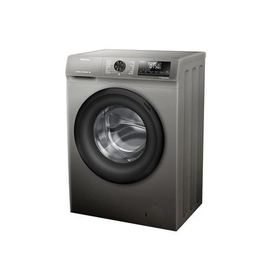 Hisense WFQP7012EVMT 7 Kg Front Load Washing Machine with Inverter Motor, 1200 RPM, Titanium Silver, 1 Year Warranty
