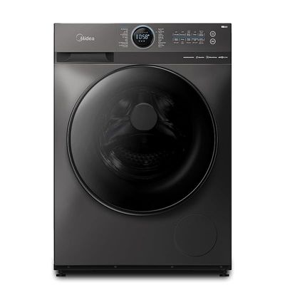 Midea 10KG Front Load Smart Washing Machine with Lunar Dial, 1400 RPM, 14 Programs, Fully Automatic Washer, Digital LED Display, BLDC Inverter, Steam Care, Wi-Fi Connectivity, Titanium MF200W100WBTGCC