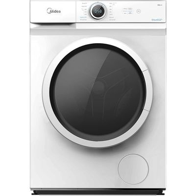 Midea 6KG Front Load Washing Machine with Lunar Dial, 1000 RPM, 15 Programs, Fully Automatic Washer, Digital LED Display, Child Lock, Mute Function, 90Â° Hygiene, 10 Years Motor Warranty, MF100W60WGCC