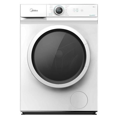 Midea 7KG Front Load Washing Machine with BLDC Inverter Motor, 1400 RPM, 15 Programs, Fully Automatic Washer with Lunar Dial, Integrated Digital Control-LED Display, Multiple Temperature MF100W70BWGCC