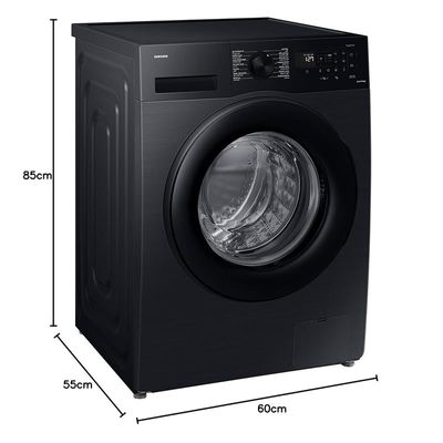 Samsung 9 kg Front Load Washing Machine, WW90CGC04DABGU, Black, EcoBubble and Hygiene Steam, 20 Year Warranty on Digital Inverter Motor