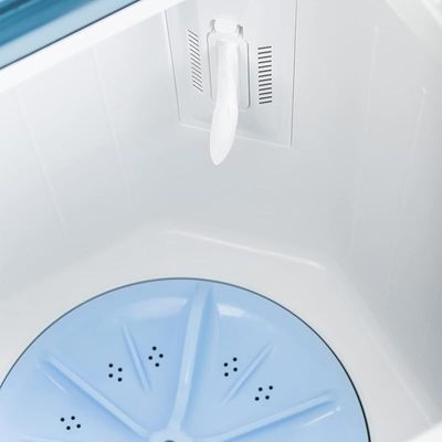 Super General 8 kg Twin-tub Semi-Automatic Washing Machine, White/Blue, efficient Top-Load Washer with Lint Filter, Spin-Dry, SGW-85, 82.7 x 48.5 x 92.5 cm, 1 Year Warranty