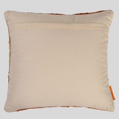 Colorblock Abstract Jute Cushion Cover Handwoven, 40 x 40 cm - Beige
