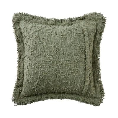 Amal Boucle Cotton Cushion Cover Olive, 50 x 50 cm - Olive