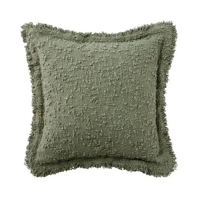 Amal Boucle Cotton Cushion Cover Olive, 50 x 50 cm - Olive