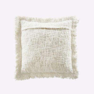 Amal Boucle Cotton Cushion Cover White, 50 x 50 cm - White