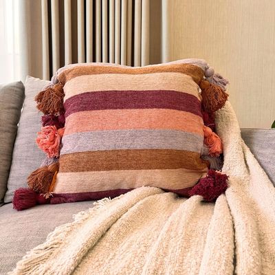 Lola Striped Cushion Cover Pink, 50 x 50 cm - Multi-Color