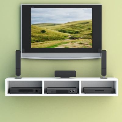 Wall Mounted TV Unit and Cabinet Measuring 90x24x18 cm