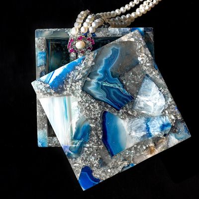 Tresor Agate Box Blue Tresor Agate Box Blue