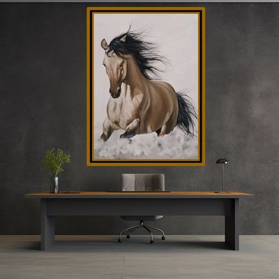 Handmade Wall Art - L122 x W91 - Brown and Beige