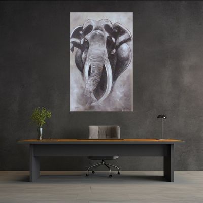 Handmade Wall Art - L94 x W74 - Black and white
