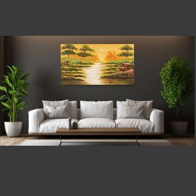 Handmade Wall Art - L63 x W91 - Multicolour Handmade Wall Art - L63 x W91 - Multicolour
