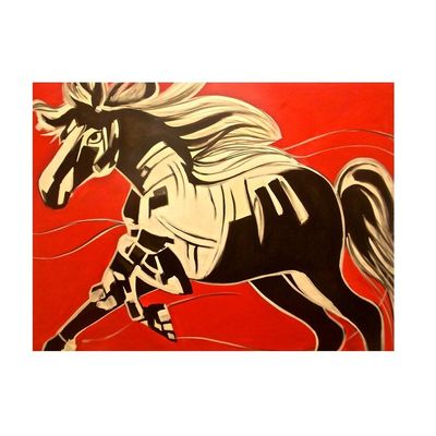 Handmade Wall Art - L91 x W122 - Multicolour