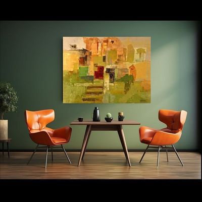 Handmade Wall Art - L76 x W101 - Multicolour Handmade Wall Art - L76 x W101 - Multicolour