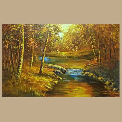 Handmade Wall Art L89 x W145 - Multicolour