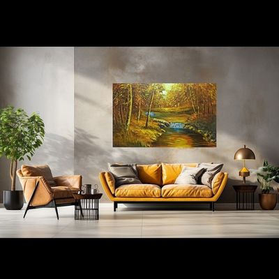 Handmade Wall Art L89 x W145 - Multicolour