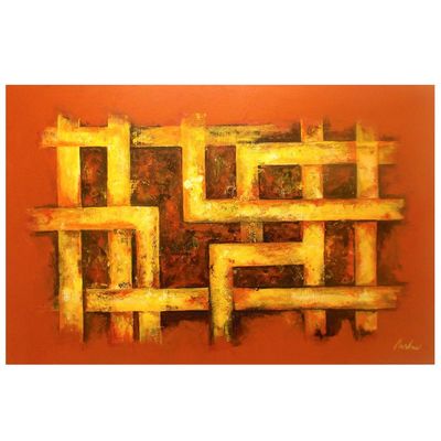 Handmade Wall Art - L122 x W152 - Multicolour