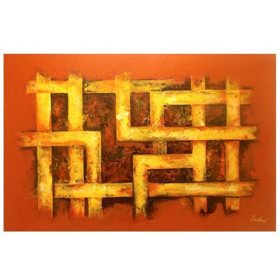 Handmade Wall Art - L122 x W152 - Multicolour