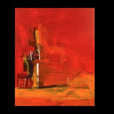 Handmade Wall Art L96 x W78 - Multicolour
