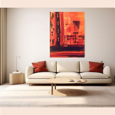 Handmade Wall Art L96 x W78 - Multicolour