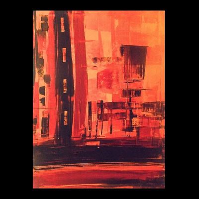 Handmade Wall Art L96 x W78 - Multicolour